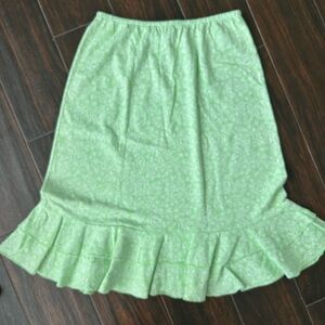 Fresh Produce Cotton Stretchy Ruffled Paisley Print  Women's Skirt Size Small